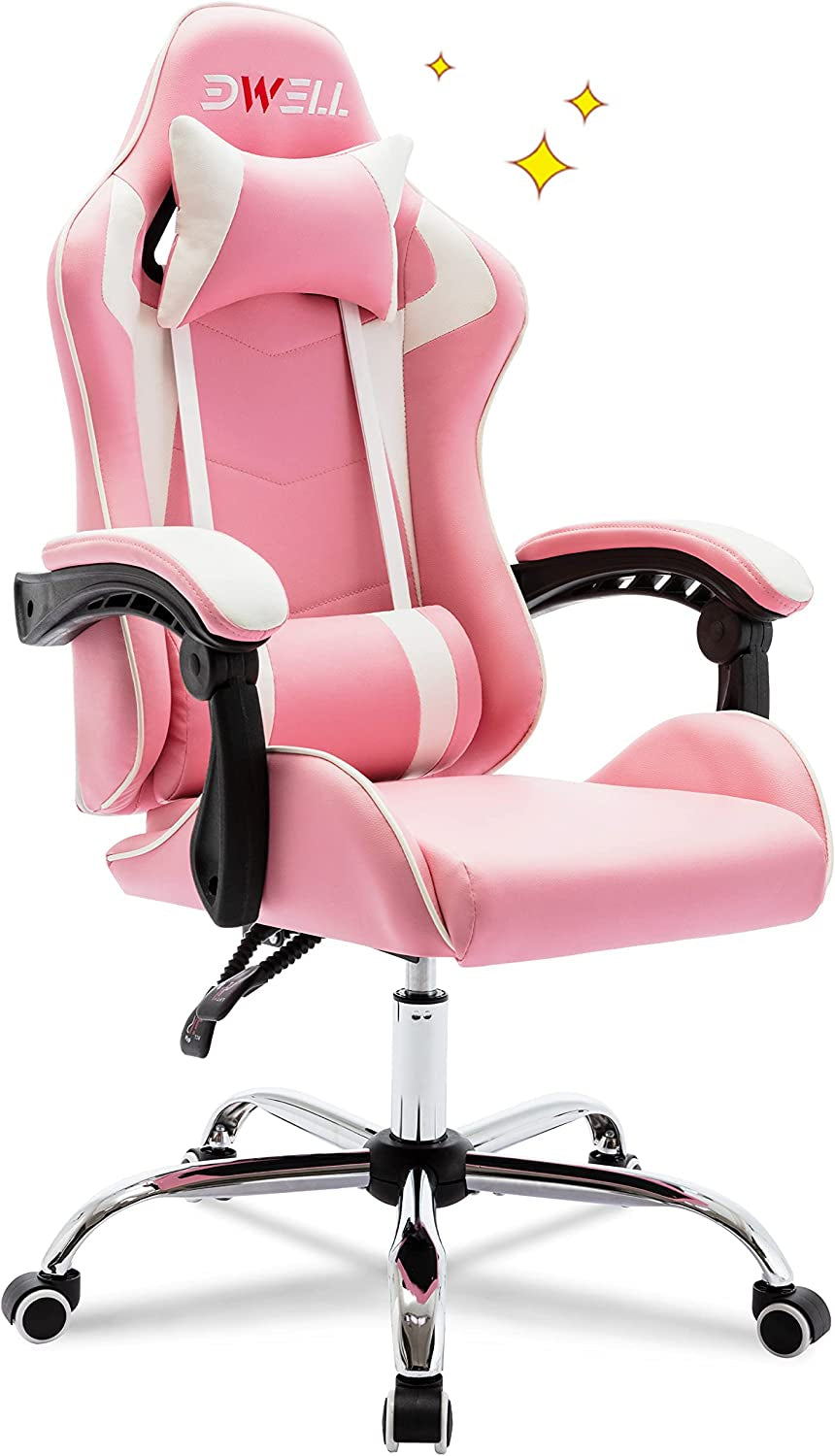 Pink Gaming Chair Ergonomic Computer Chair,Gamer Chair Pink Office Chair Gaming Massage Chair